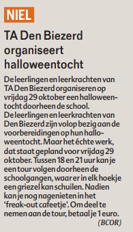 We staan in de krant!